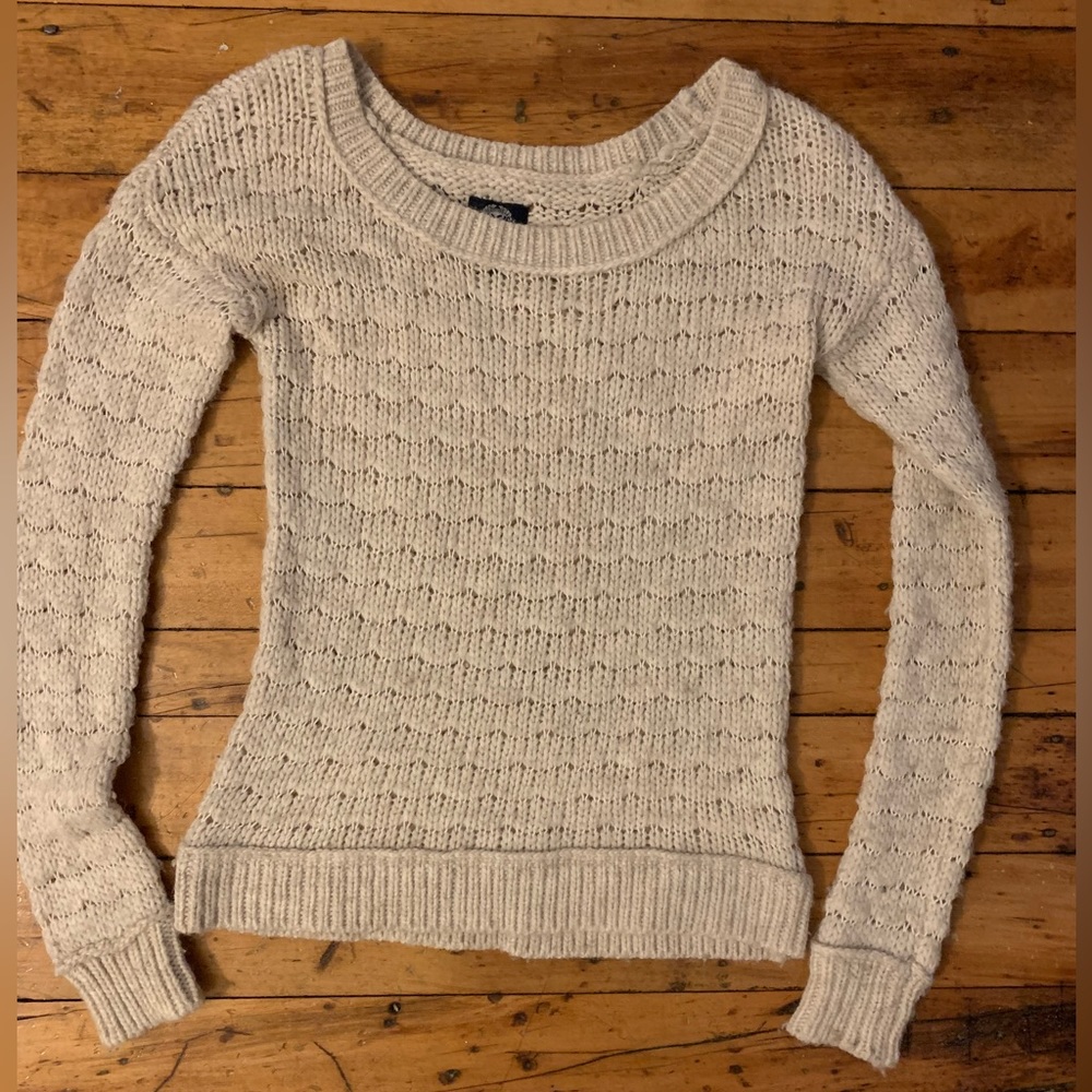 American Eagle Outfitters Knit Cream Sweater